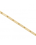 Chaine maille rectangle 3 mm or jaune 750