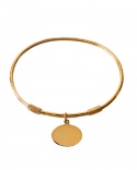 Pulsera esclava con chapa oval oro amarillo 750