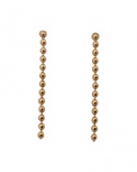 Pendientes cadena bolitas oro amarillo 750