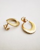 Boucles d'oreilles demi spirale or jaune 750