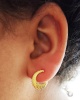 Boucles d'oreilles demi spirale or jaune 750