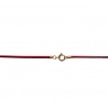 Cordón cuero rojo oro amarillo 750