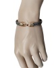 Bracelet homme 3 câbles acier et or 750
