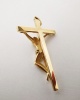 Grande croix avec Christ or jaune 750