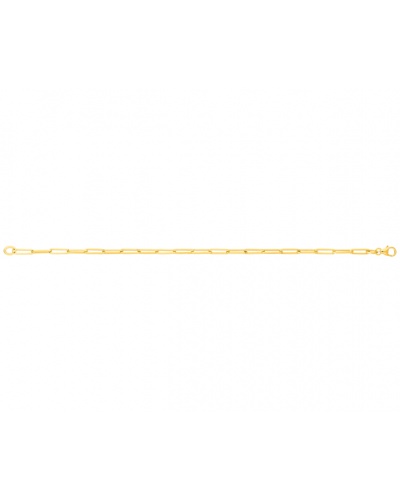 Bracelet maille rectangle 1.9 mm or jaune 750