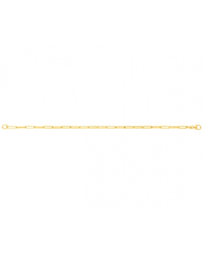 Pulsera malla rectangular 1.9 mm oro amarillo 18k 18 cm