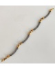 Bracelet souple câble acier et or 750