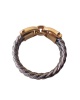 Anillo cable de acero y oro 18k para hombre y mujer