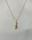 Pendentif ourson diamants or jaune 750