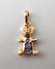 Pendentif ourson diamants or jaune 750