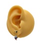 Boucles d'oreilles pierres fines brutes or jaune 750