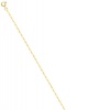 Pulsera fina alternada 1+1 ancho 1.5 mm en oro amarillo 18k