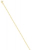 Pulsera fina malla Bilbao ancho 2.1 mm en oro amarillo 18k largo 20 cm