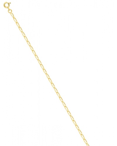 Pulsera fina malla Bilbao ancho 2.1 mm en oro amarillo 18k largo 20 cm