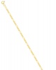 Pulsera clásica alternada 1+3 ancho 2.1 mm en oro amarillo 18k