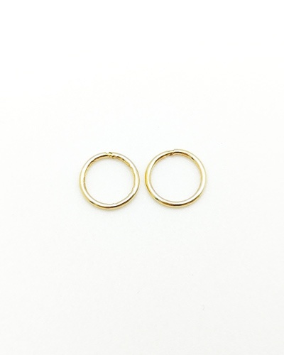 Pendientes aros mini en oro 18 quilates diámetro 8 mm