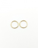 Mini hoops 8 mm yellow gold 750