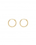 Small fine hoops 16 mm 18k yellow gold