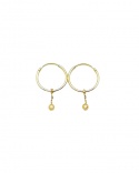 Hoops 14 mm chaine ball in 18k yellow gold.