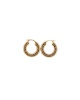 Flat twisted hoops in 2-tone 750 gold 20 mm diameter