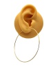 Large fine hoops 55 mm diameter in 18-carat yellow gold