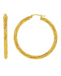 Aros grandes trenzados 47 mm oro amarillo 18 quilates