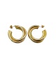 Interwoven rings hoops 27 mm diameter in 18-carat yellow gold