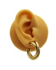 Interwoven rings hoops 27 mm diameter in 18-carat yellow gold