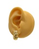 Pendientes aros anchos Brioche diámetro 21 mm en oro amarillo 18k