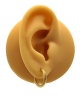 Twister small hoops in 18 carat yellow gold 16 mm diameter