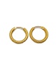 Twister small hoops in 18 carat yellow gold 16 mm diameter