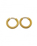 Aros trenzados 16 mm oro amarillo 18 quilates