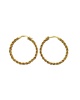 Massive cordon hoops, 30 mm diameter, in 750 yellow gold