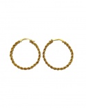 Massive cordon hoops 30 mm 18k yellow gold