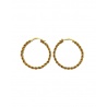 Massive cordon hoops 30 mm 18k yellow gold