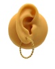 Massive cordon hoops, 30 mm diameter, in 750 yellow gold