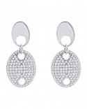 Pendientes calabrote circonitas plata 925