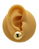 15 mm half-ball earrings in 18 k yellow gold