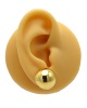 17 mm half-ball earrings in 18 k yellow gold