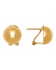 17 mm half-ball earrings in 18 k yellow gold