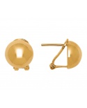 17 mm half-ball earrings in 18k yellow gold