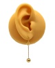 Boucles d'oreilles longues boule 6 mm or jaune 750