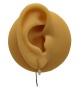 Boucles d'oreilles traversantes perles culture or jaune 750