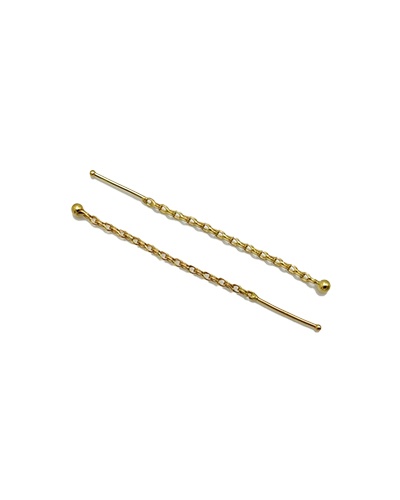 18 Yellow Gold Crossing Chain Earrings