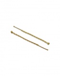 18 carats Yellow Gold Crossing Chain Earrings