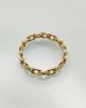 Gourmet chain link ring 3.5 mm wide 18 k yellow gold