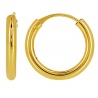 Wide 25 mm hoops in 18k yellow gold