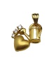 Pendentif arrosoir coeur or jaune 750 zirconiums