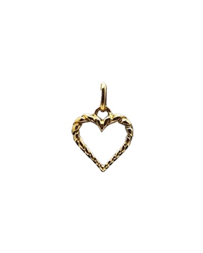 Colgante Corazón trenzado macizo en oro amarillo 18 k – Joyas Vintage