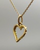 Pendentif coeur torsadé or jaune 750